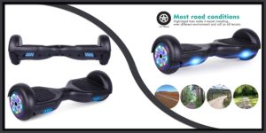 UNI-SUN Hoverboard with Bluetooth and Alien Wheels LED Lights-min