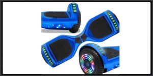 CHO POWER SPORTS Hoverboard Smart Self Balancing Scooter with Wireless Speaker |LED Wheel (Chrome Blue)