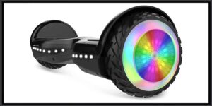 HYPER GOGO Hoverboard, Off Road All Terrain 6.5 inches Hoverboards with Bluetooth Speaker, Colorful LED Light-min